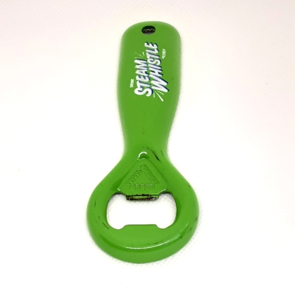 Retro Steam Whistle Pilsner Green Beer Bottle Opener Barware Breweriana - Picture 4 of 6